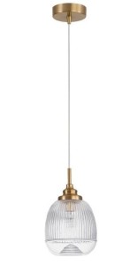 ZŁOTA LAMPA WISZĄCA MOND SZKLANY KLOSZ GLAMOUR 