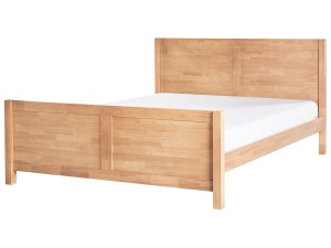 Łóżko Drewno CHAMPAGNAT 160 x 200 cm Jasnobrązowy