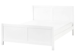 Łóżko Drewno CHAMPAGNAT 140 x 200 cm Biały