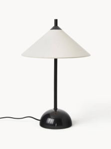 Lampa stołowa z marmurową podstawą Vica czarna