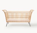 Ręcznie wykonane łóżeczko dziecięce z rattanu Frederick 60x120