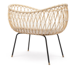 Ręcznie wykonane łóżeczko dziecięce z rattanu – Emil