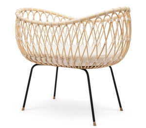 Ręcznie wykonane łóżeczko dziecięce z rattanu – Emil