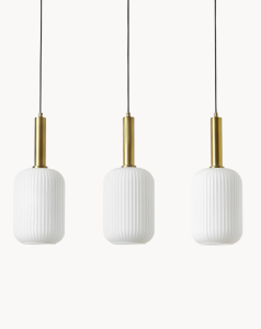 Lampa wisząca ze szkła opalowego Candela