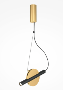 Lampa wisząca ENIGMA mosiężno-złota 