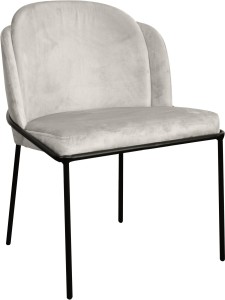 Krzesło tapicerowane z aksamitu Polly