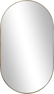 Owalne lustro ścienne z metalową ramą Lucia