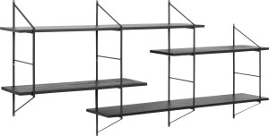 Półka ścienna z metalowym stelażem Belfast