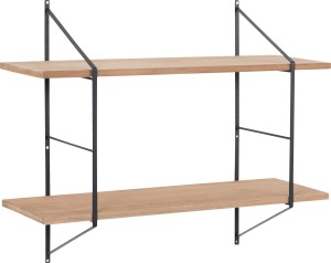 Półka ścienna z metalowym stelażem Belfast