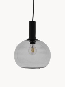 Lampa wisząca ze szkła dymnego Alton